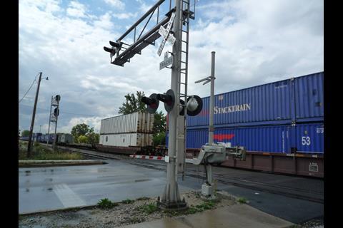 The busy CSX crossing over 71st Street in south Chicago will be eliminated by construction of the Forest Hill Flyover.